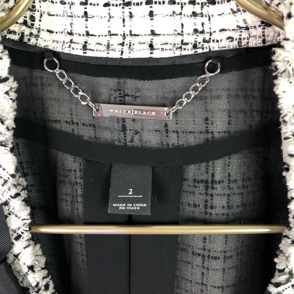 Wht House Blk Market Embellished Tweed Blazer - Picture 6 of 7